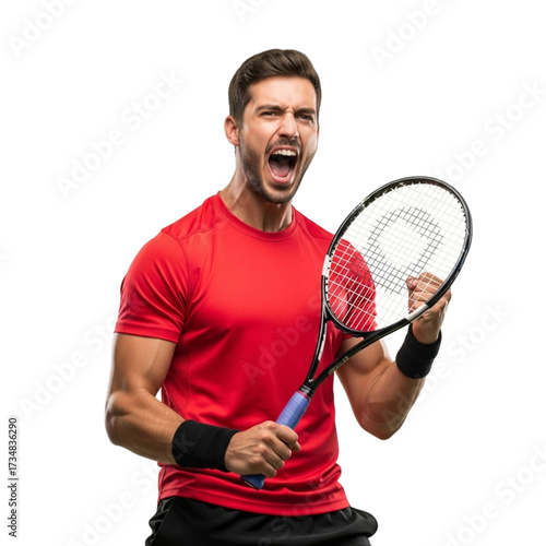 Illustration of tennis player isolated isolated on transparent background