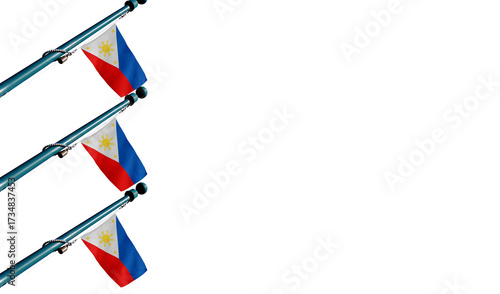 Foto Philippines flag adorned with a floral garland for cultural and ceremonial contexts