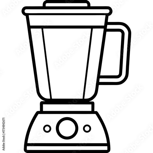 Scalable vector illustration of a blender icon for kitchen and food preparation graphics silhouette Vector white background
