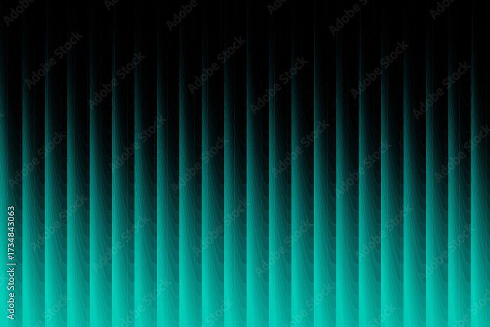 Fototapeta premium Abstract teal green digital glitch effect background with vertical lines and pixels
