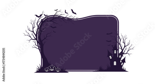 Haunted Frame with Barren Trees
