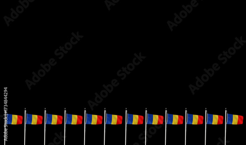 Photos Two hands presenting the Romania national flag in a respectful ceremonial pose