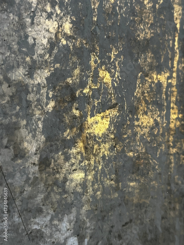 Grunge Abstract Wall with Golden Texture