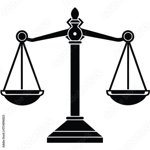 balance scale  justice legal business  vector icon