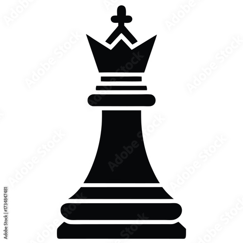 business strategy chess piece vector icon