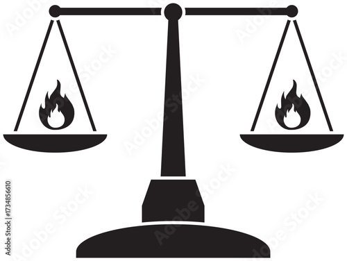 Balancing Fire Risk and Reward on a Scale Icon