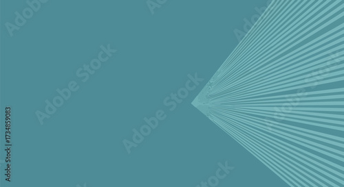 Abstract background with radiating teal lines. This geometric design provides a modern and fresh feel, perfect for various graphic design needs