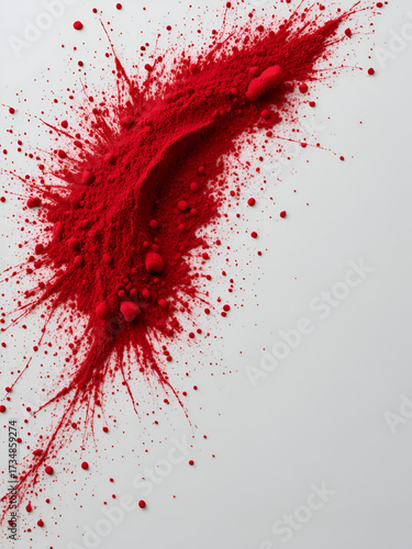 Food additive, E129. Allura Red AC dye powder dissolved in water. Red azo dye. Pigment used as colorant for processed foods, medications, dietary supplements, and cosmetics. Controversial additive