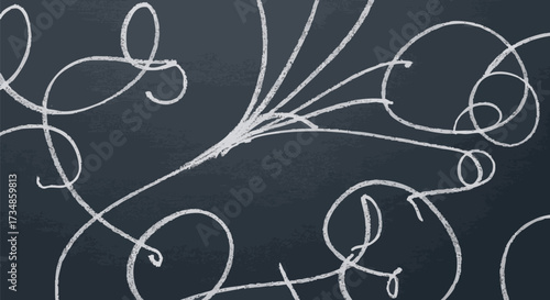 Abstract visualization of high-energy particle traces resembling bubble chamber data or chalk lines on a dark background