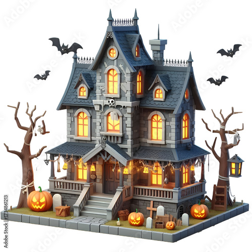 Wallpaper Mural haunted Halloween houses Torontodigital.ca