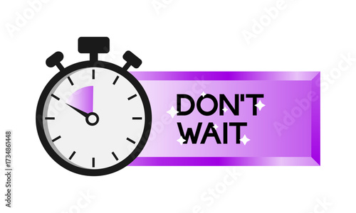 Limited offer. Sale countdown badge. Limited time only discount promotion. Vector illustration	
