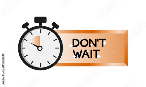 Limited offer. Sale countdown badge. Limited time only discount promotion. Vector illustration	
