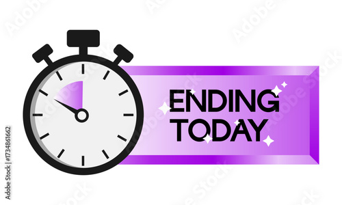 Limited offer. Sale countdown badge. Limited time only discount promotion. Vector illustration