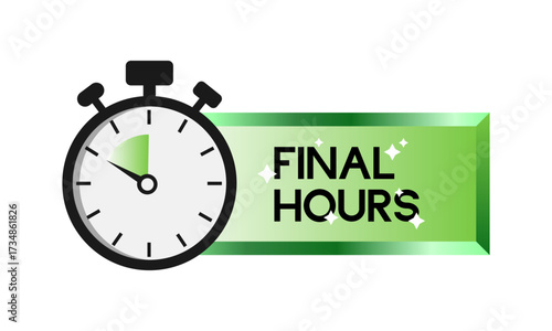 Limited offer. Sale countdown badge. Limited time only discount promotion. Vector illustration	
