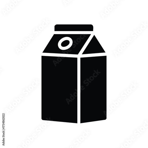 Carton of Milk with a Screw Cap and a Simple Design, Fresh Dairy Product for Breakfast or Cooking
