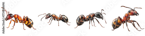 Detailed ant insect set for biological study, showcasing nature's intricate design and the captivating world of entomology, perfect for educational resources