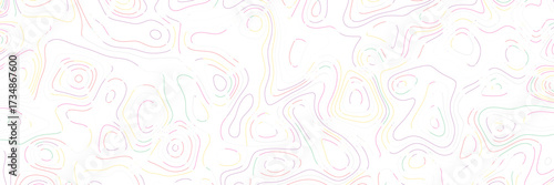 Soft pastel contour line pattern abstract modern topographic map seamless design background for fashion textiles wallpapers packaging and creative branding