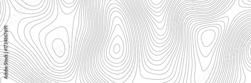 Black and white contour line seamless topographic map texture abstract minimal background for modern prints branding textiles packaging graphics and web templates