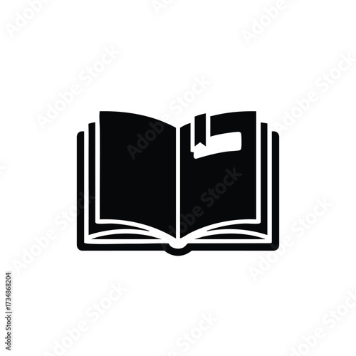 Open book with blank pages lying flat on a plain , symbolizing reading, learning, or education activities