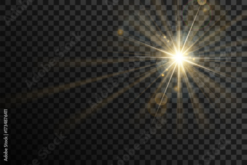 Vector transparent sunlight special lens flare light effect. Light effect realistic. 