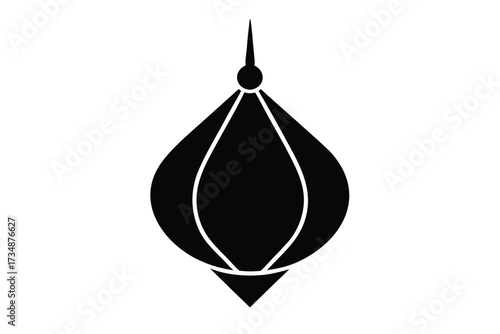 plumb line vector icon silhouette