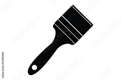 paint brush vector icon silhouette