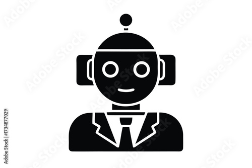 online chatbot  vector icon silhouette