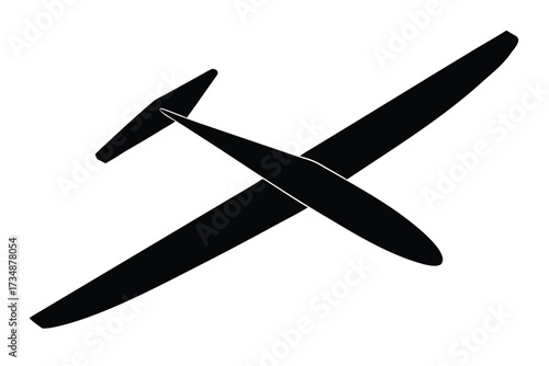 glider vector icon silhouette