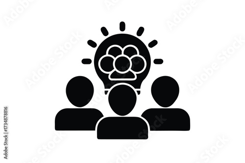 brainstorming session vector icon