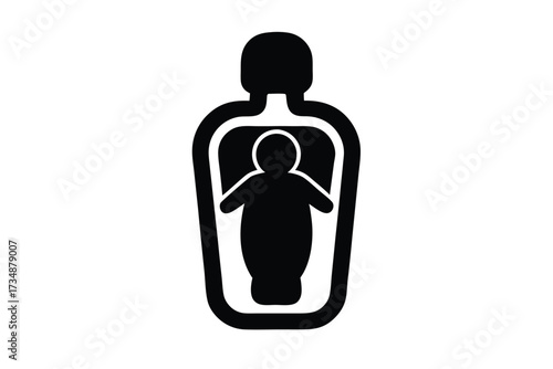 baby lotion vector icon silhouette