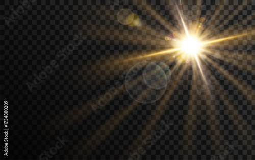 Vector transparent sunlight special lens flare light effect. Stock royalty free vector illustration. Lights effect realistic. PNG