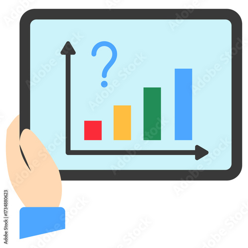 Prediction Icon, Mini Illustration Relate To Capital Market, Market Research. Use For Modern Concept, Ui, Ux Web And App Development.