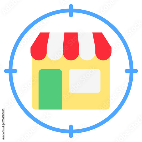 Niche Market Icon, Mini Illustration Relate To Capital Market, Market Research. Use For Modern Concept, Ui, Ux Web And App Development.
