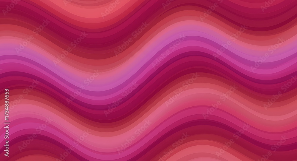 Obraz premium Abstract wavy pattern with shades of red and purple for background use