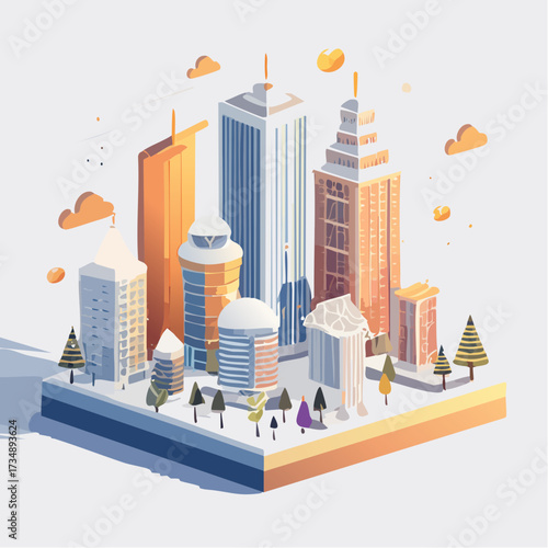 vector illustration of city