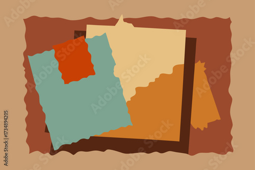 An old paper map of the world showing country borders and geography as a travel illustration design