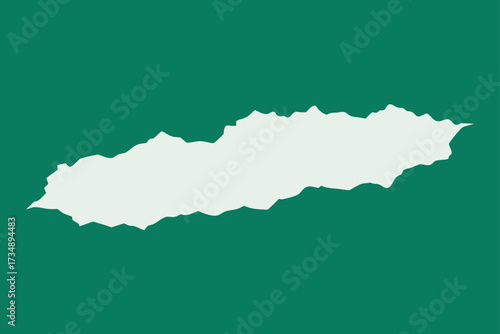 Vector map of Ukraine and Bulgaria in torn paper design with a grunge texture edge, a blank banner for text