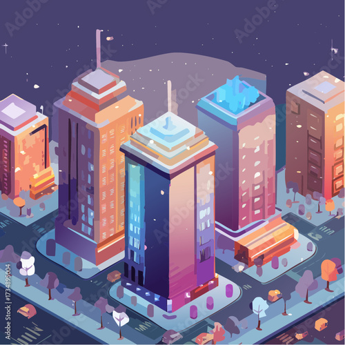 city in night