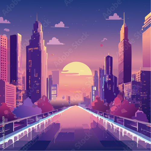 shanghai skyline at night