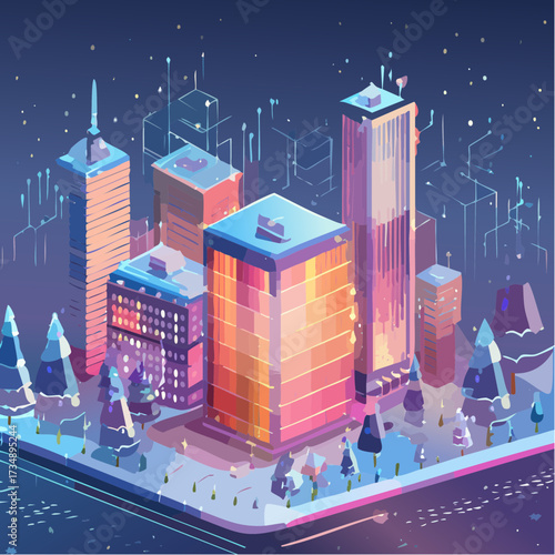 vector illustration of city
