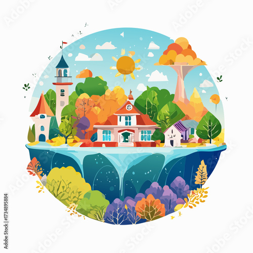 vector illustration of a house