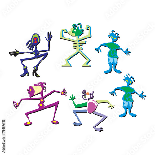 abstract pose  vector design ...