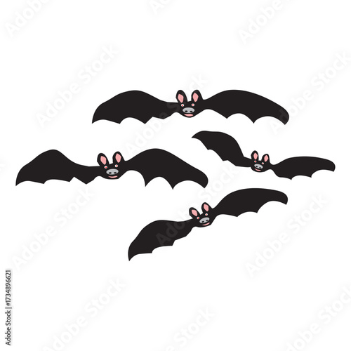 bat set vector design element...