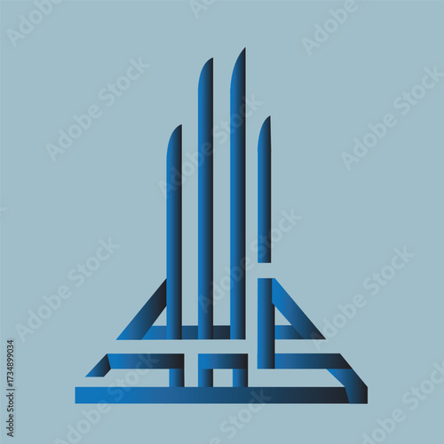 Beautiful Arabic calligraphy is great for greeting card designs and backgrounds.
