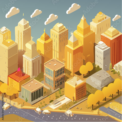 vector illustration of city