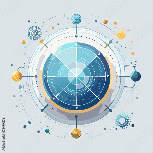 world map with compass