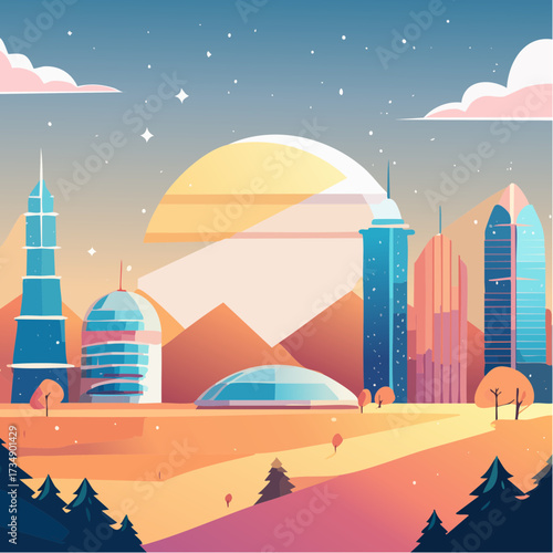 vector illustration of a city