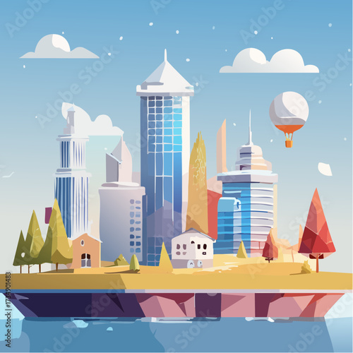 vector illustration of a city