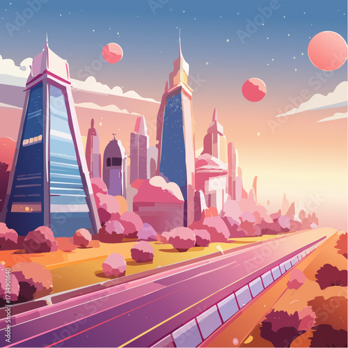 vector illustration of city