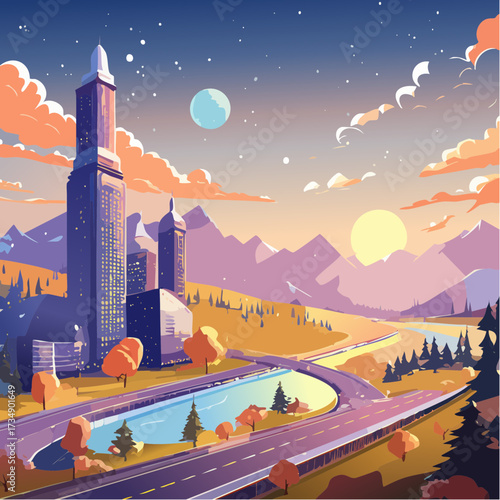 night city landscape